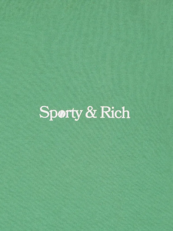 SPORTY & RICH ロゴスウェットシャツ【関税込】 限定セール!!☆Sporty&Rich ロゴ入りスウェットシャツ 送関税込