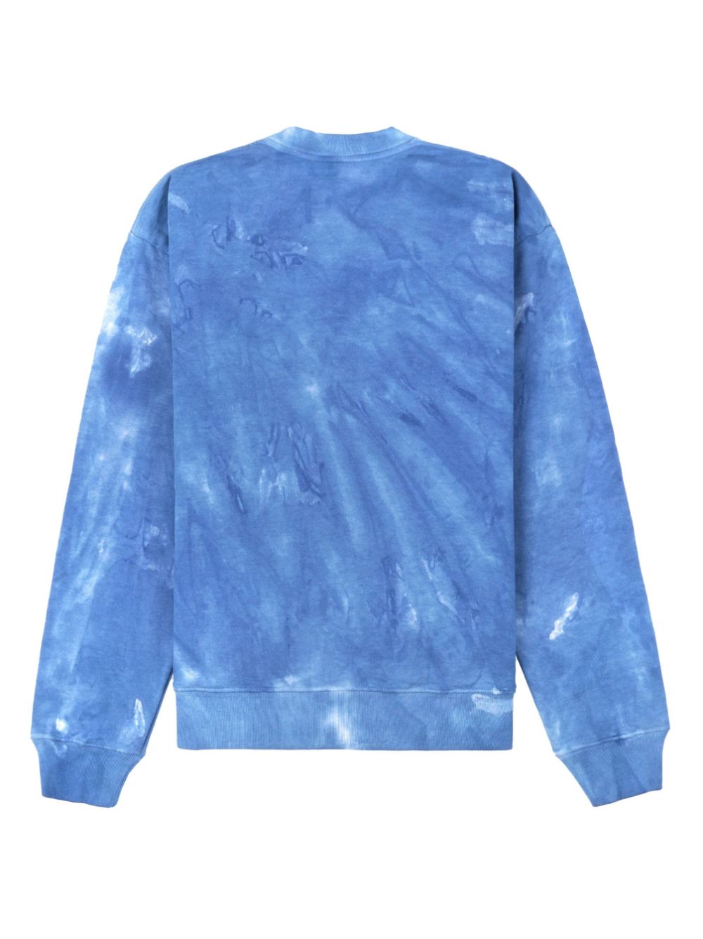 Shop Sporty And Rich Logo-embroidered Tie-dye Sweatshirt In Blue