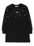 MSGM Kids crystal-embellished sweatshirt dress - Black