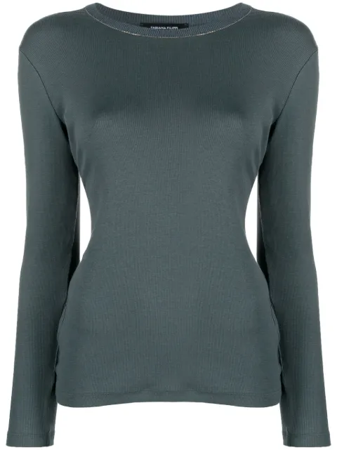 Fabiana Filippi bead-detailing fine-knit jumper