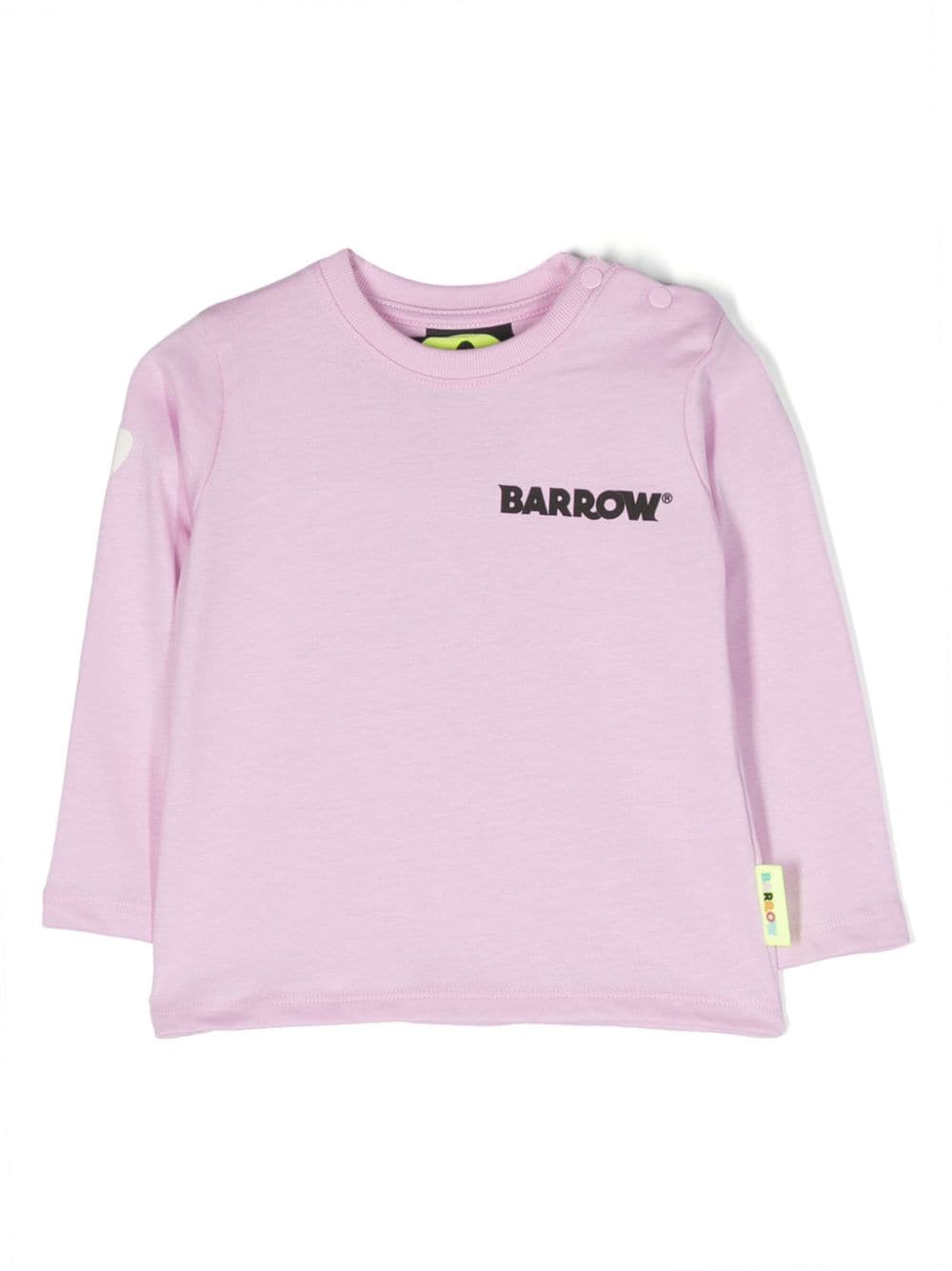 Shop Barrow Logo-print Cotton T-shirt In Pink