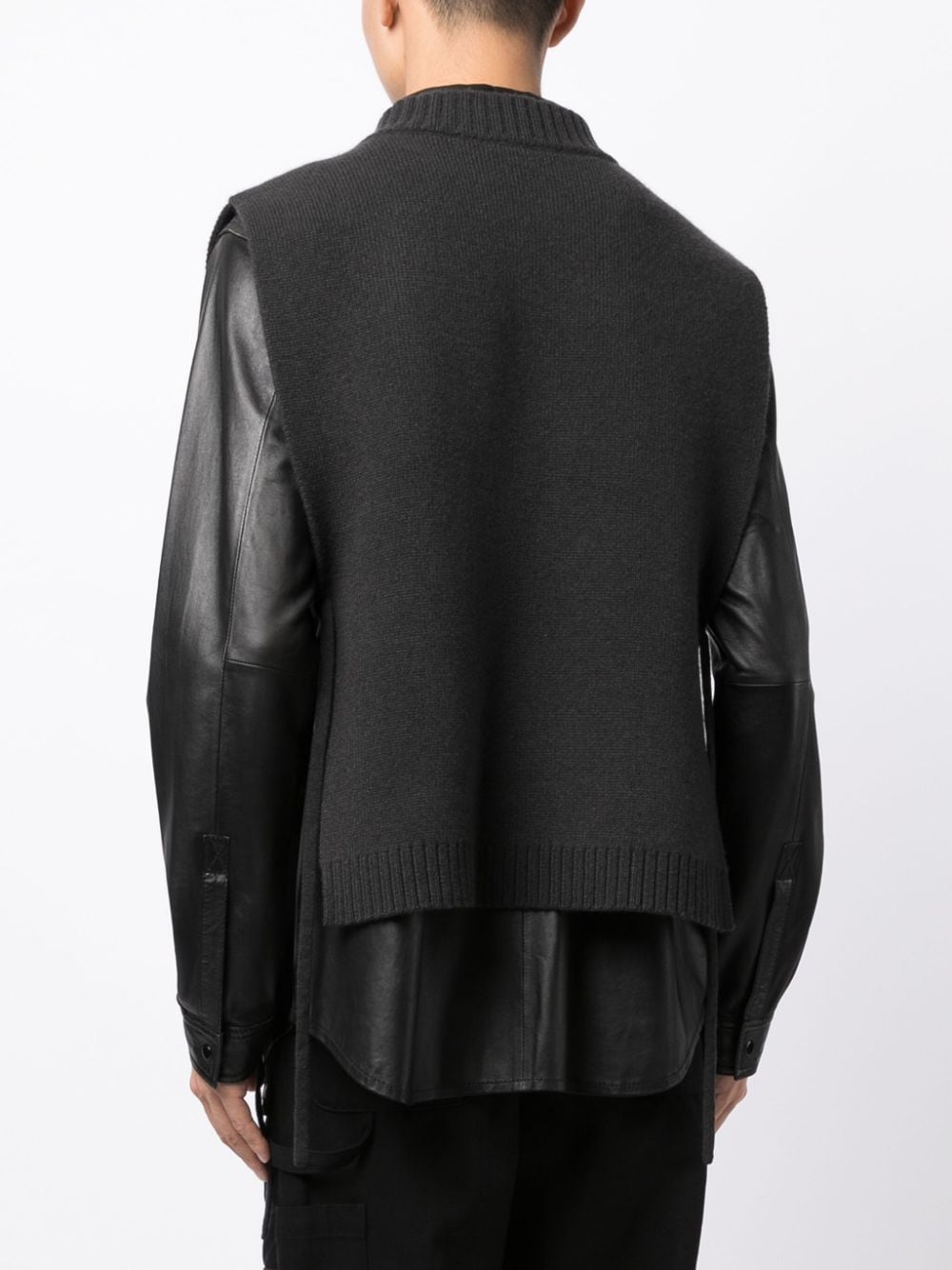 Shop Craig Green Lace-up Fine-knit Vest In Grey