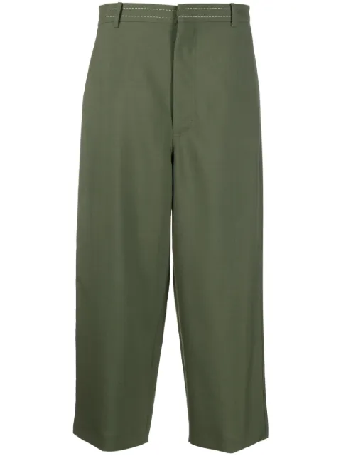 Marni high-waisted wool cropped trousers