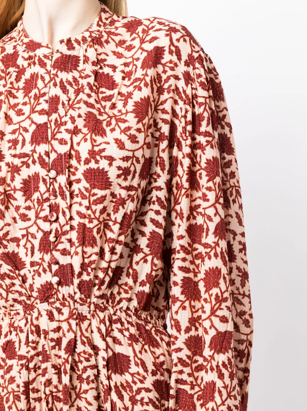 Bonpoint Midi-jurk met bloemenprint Rood