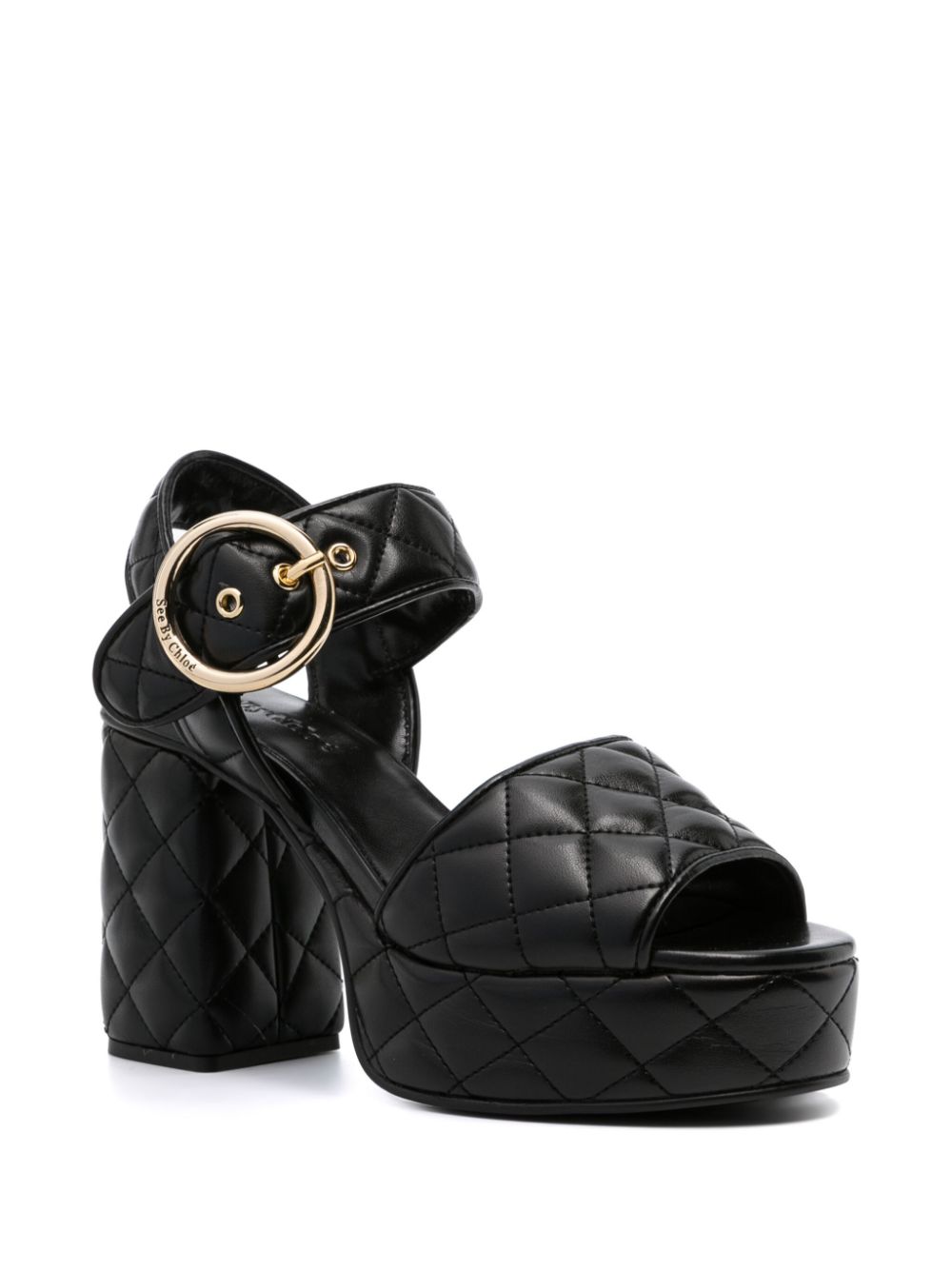 See by Chloé Jodie sandalen met plateauzool - Zwart