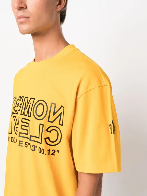 Moncler off white t hot sale shirt