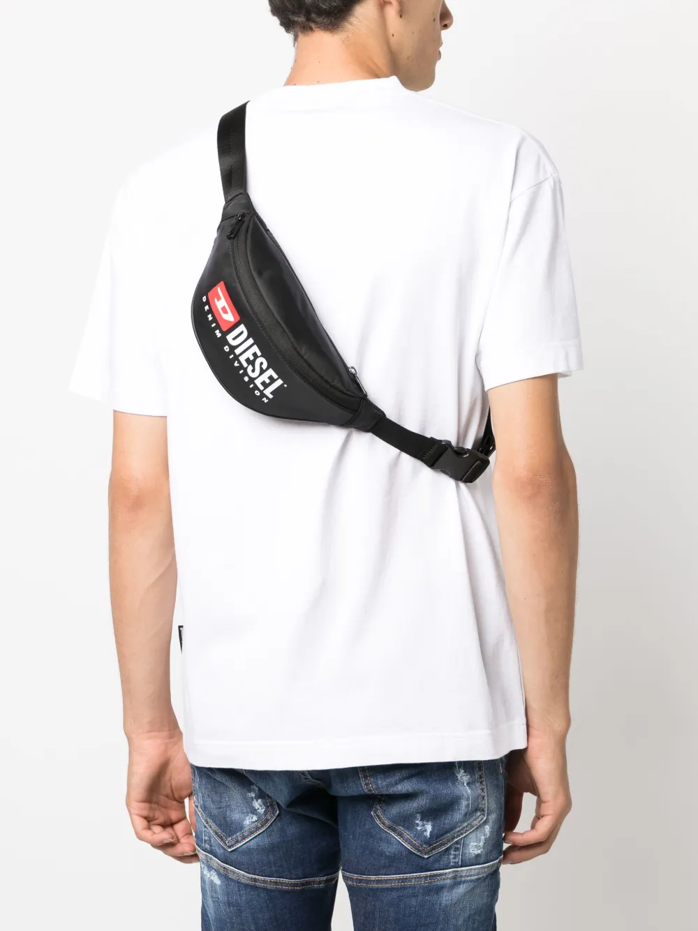 Diesel Rinke heuptas met logoprint - Zwart