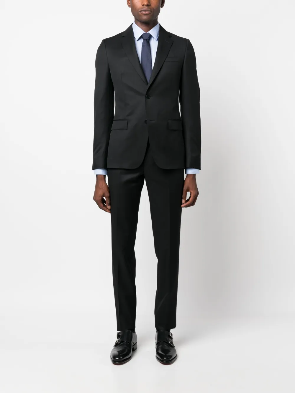 Canali Overhemd met jacquard - Blauw