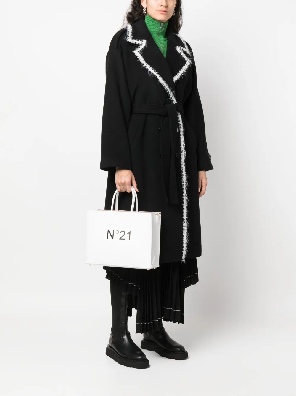 Nº21 Shopper met logoprint - Wit