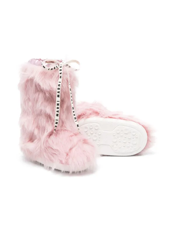 Childrens faux fur boots sale