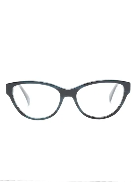 Longchamp marbled-pattern cat-eye frame glasses