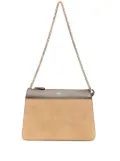 A.P.C. Ella corduroy-panelled leather bag - Brown