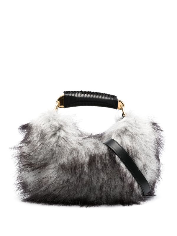 Faux fur crossbody bag