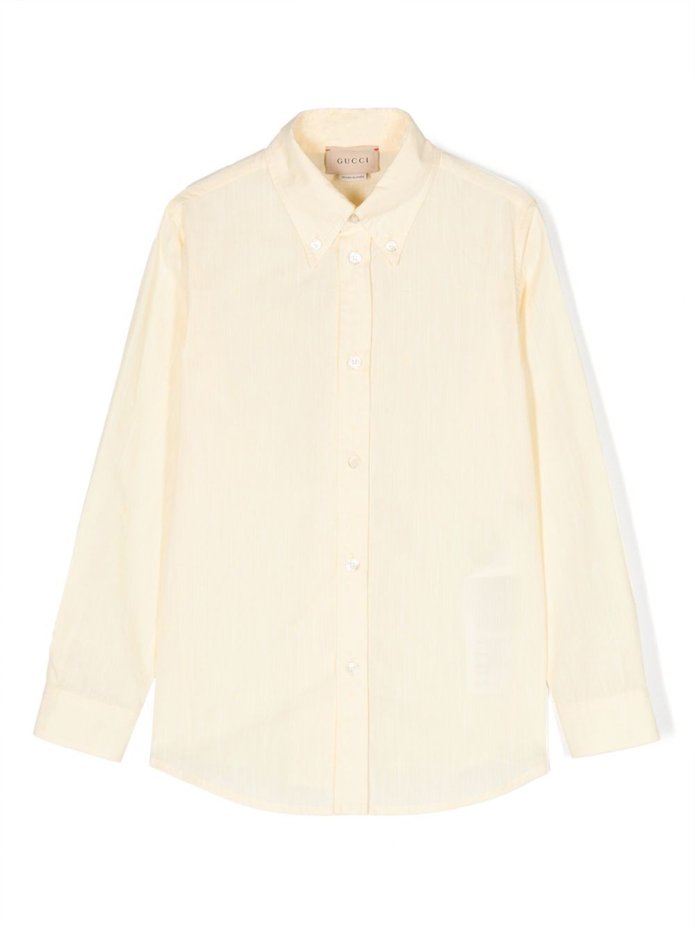 Gucci Kids Square G-print cotton shirt - Yellow