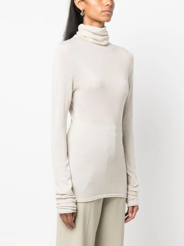 Wild Cashmere fine-knit rolle-neck Jumper Neutrals FARFETCH IN