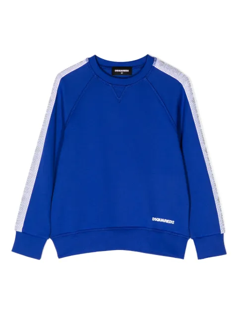 DSQUARED2 KIDS logo-tape crew-neck sweatshirt