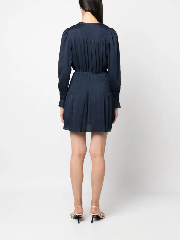 Navy blue outlet smocked dress