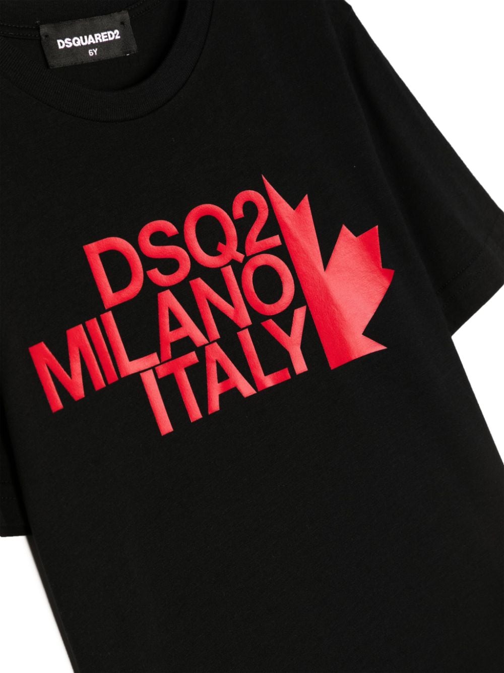 Shop Dsquared2 Logo-print Cotton T-shirt In 黑色