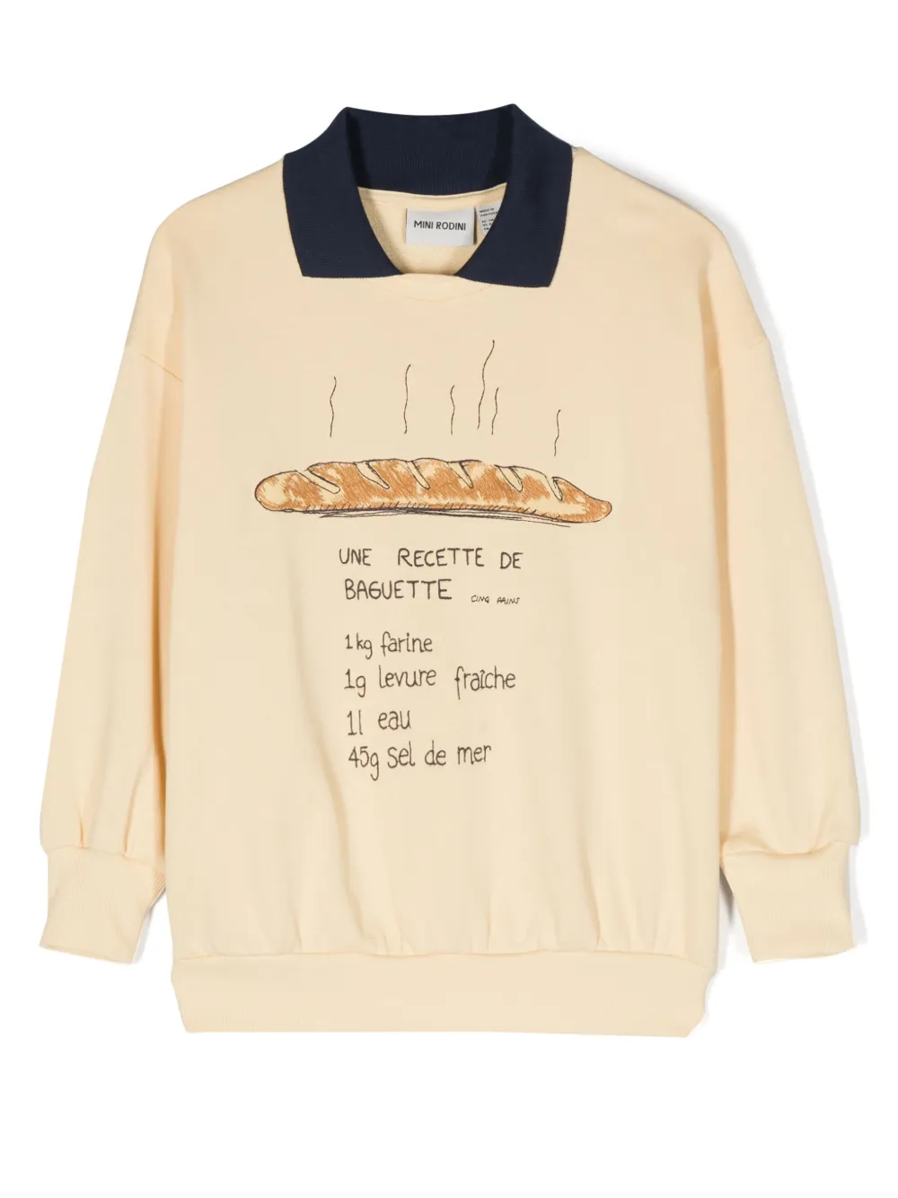 Mini Rodini Illustration-print Organic Cotton Sweatshirt In Yellow