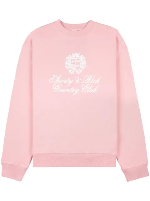 Sporty & Rich logo-print drop-shoulder sweatshirt 