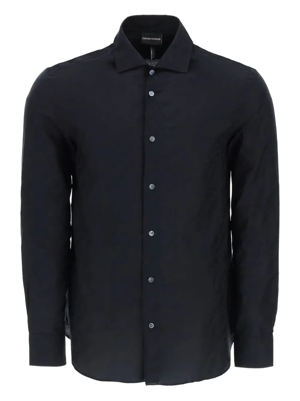 Emporio Armani embossed-pattern shirt | Black | Image 1