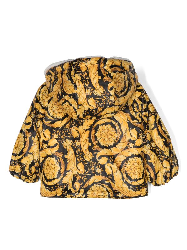 Baroque print hot sale puffer jacket