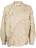 Feng Chen Wang cable-knit long-sleeve cardigan - Brown