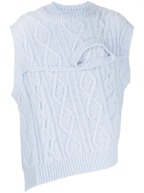 Feng Chen Wang cable-knit sleeveless top