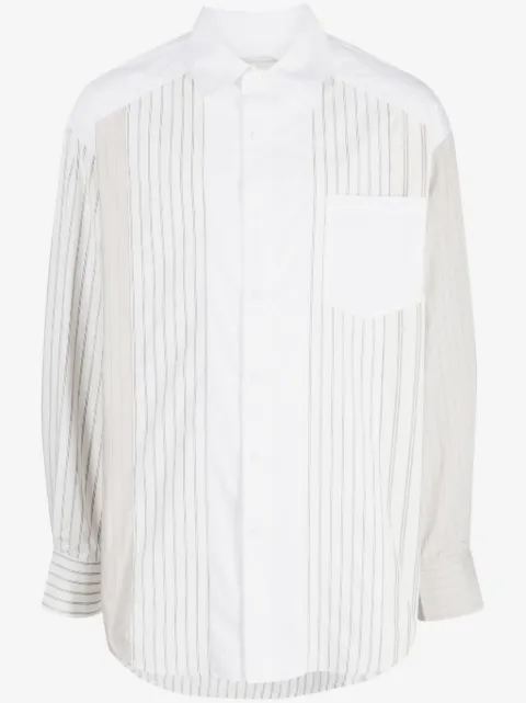 Feng Chen Wang striped long-sleeve shirt