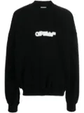 Off-White logo-print cotton sweatshirt - Black
