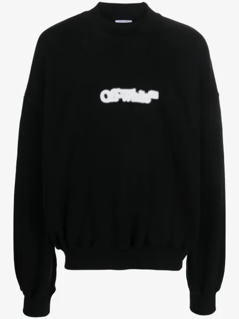 Off-White سويت شيرت قطن بطبعة شعار الماركة