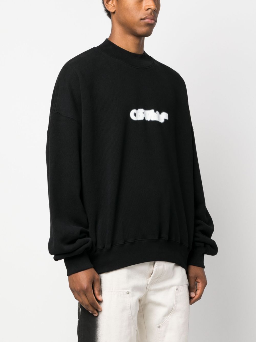 Off-White logo-print Cotton Sweatshirt - Farfetch