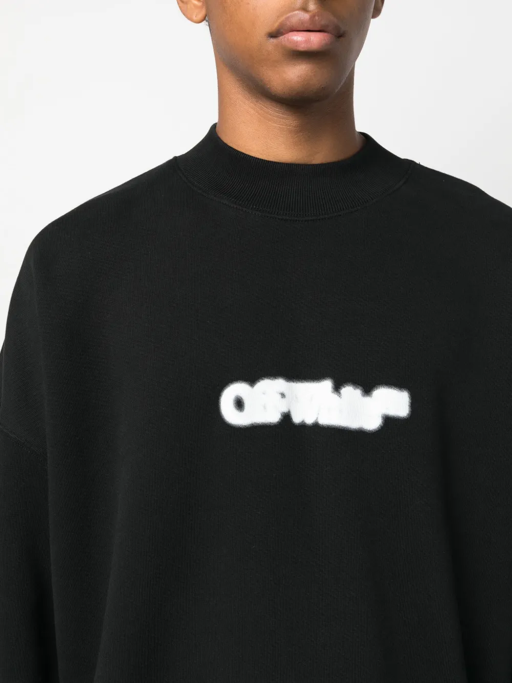 Off-White logo-print Cotton Sweatshirt | Black | FARFETCH Off-White logo-print Cotton Sweatshirt | Black | FARFETCH