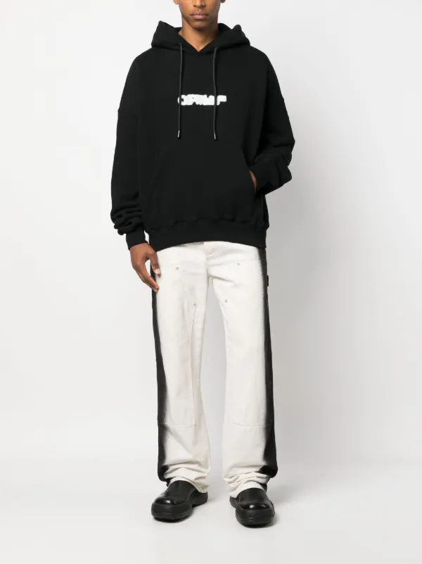 Off-White ロゴ パーカー | ブラック | FARFETCH JP