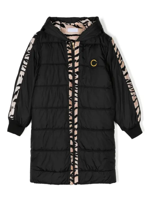 Roberto Cavalli Junior Casaco matelassê com logo bordado
