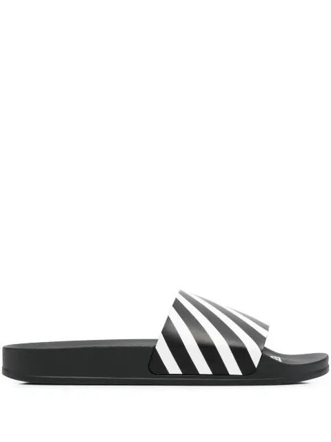 Off-White Diag-stripe moulded slides