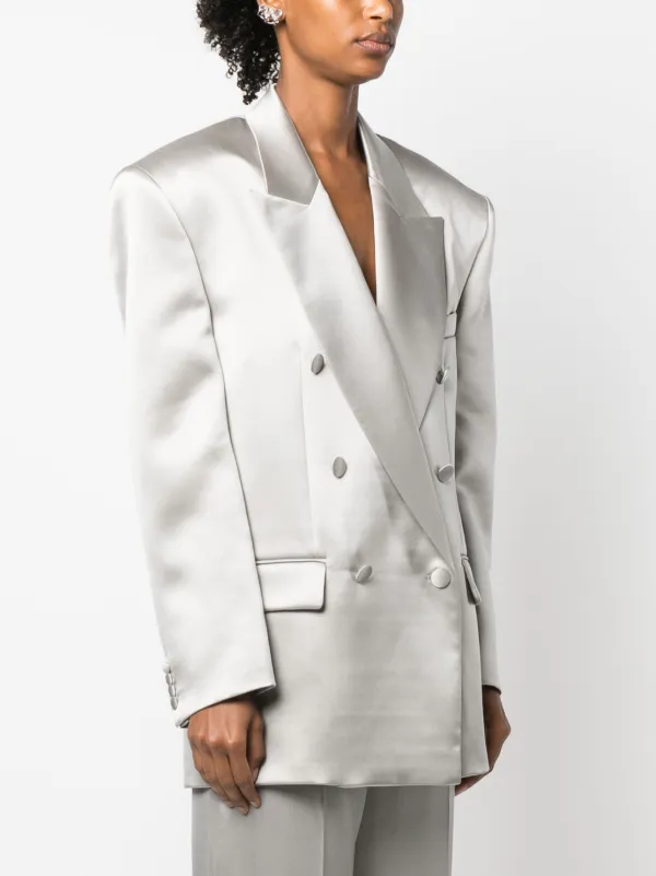 White double deals breasted blazer