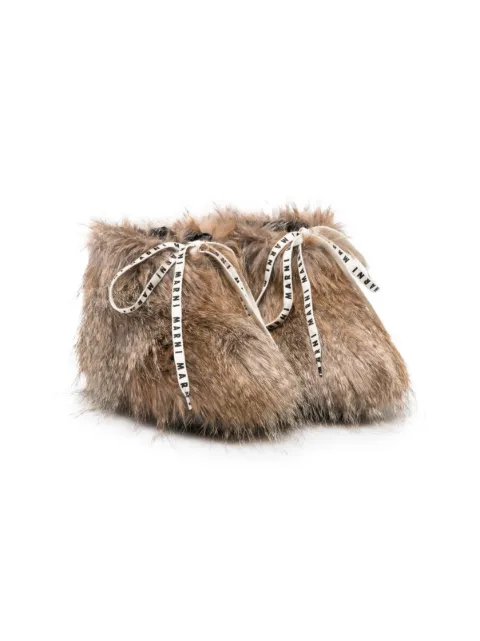 Marni Kids faux-fur lace-up boots 