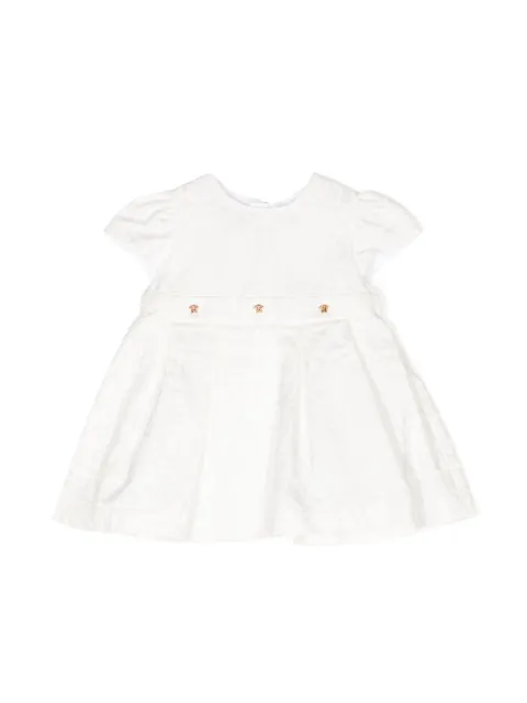 Versace Kids logo-jacquard pleated dress set