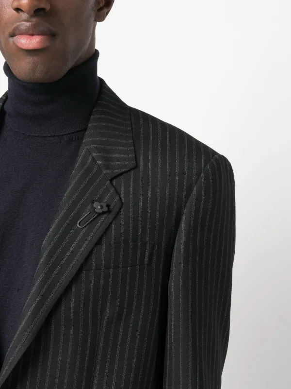 Lardini ストライプ シングルジャケット | ブラック | FARFETCH JP