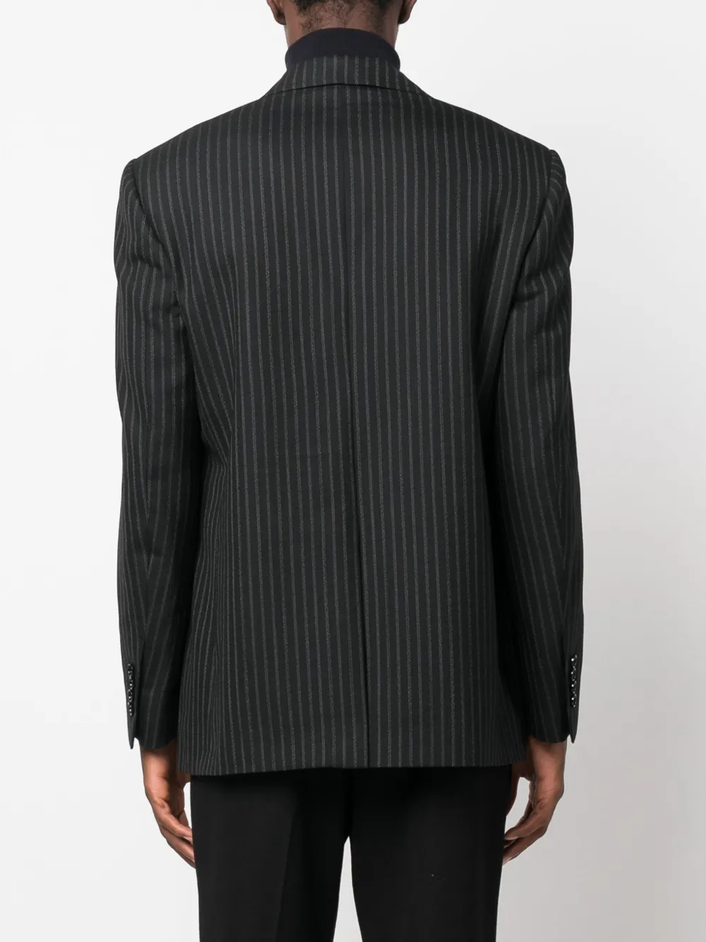 Lardini Blazer met krijtstreep Zwart