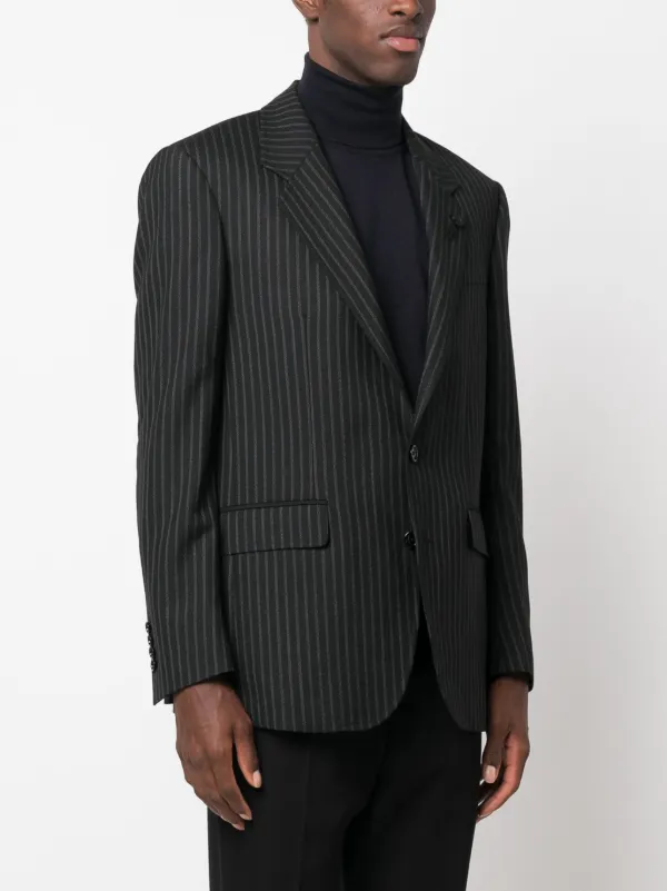 Lardini ストライプ シングルジャケット | ブラック | FARFETCH JP