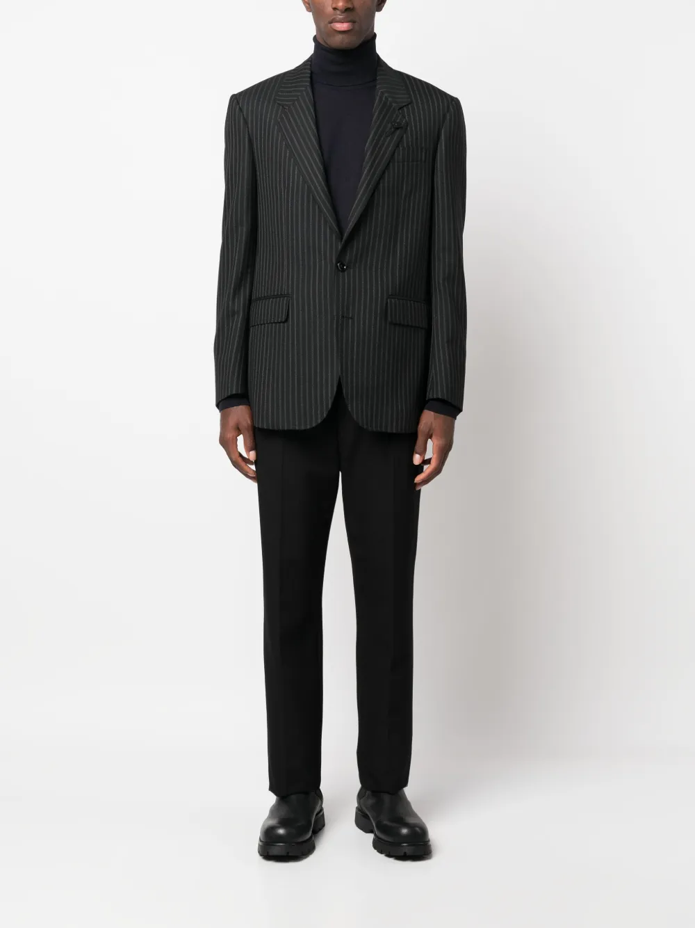 Lardini pinstripe-print single-breasted blazer | Blazers | Image 2