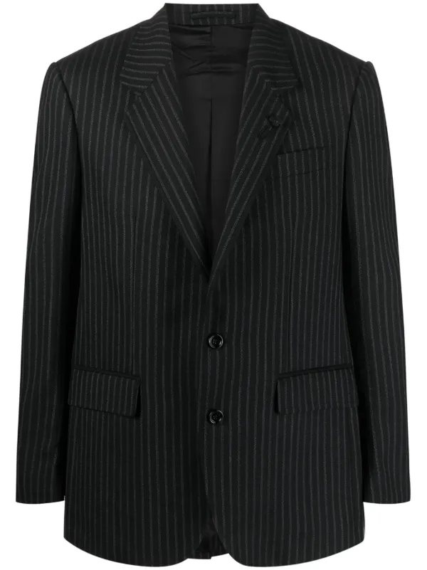 Lardini ストライプ シングルジャケット | ブラック | FARFETCH JP
