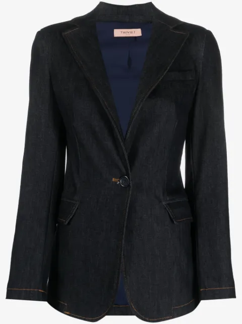 TWINSET single-breasted cotton-blend blazer