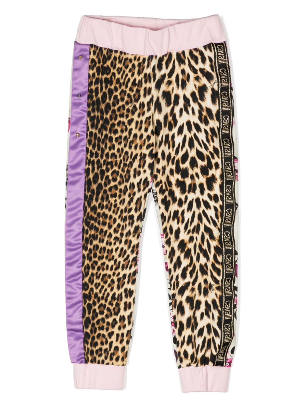 Roberto Cavalli Junior mix-print track pants - Pink