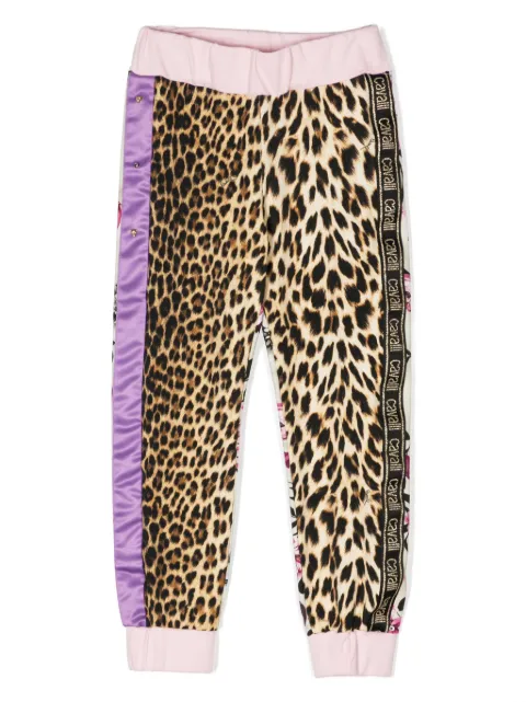 Roberto Cavalli Junior mix-print track pants