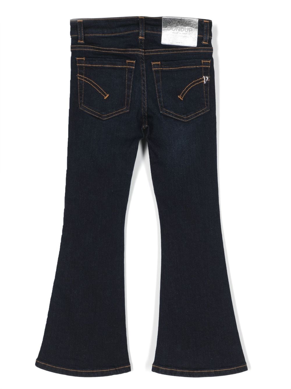 Shop Dondup Logo-plaque Flared Jeans In 蓝色