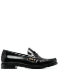 Saint Laurent Schuhe penny-slot leather loafers - Black
