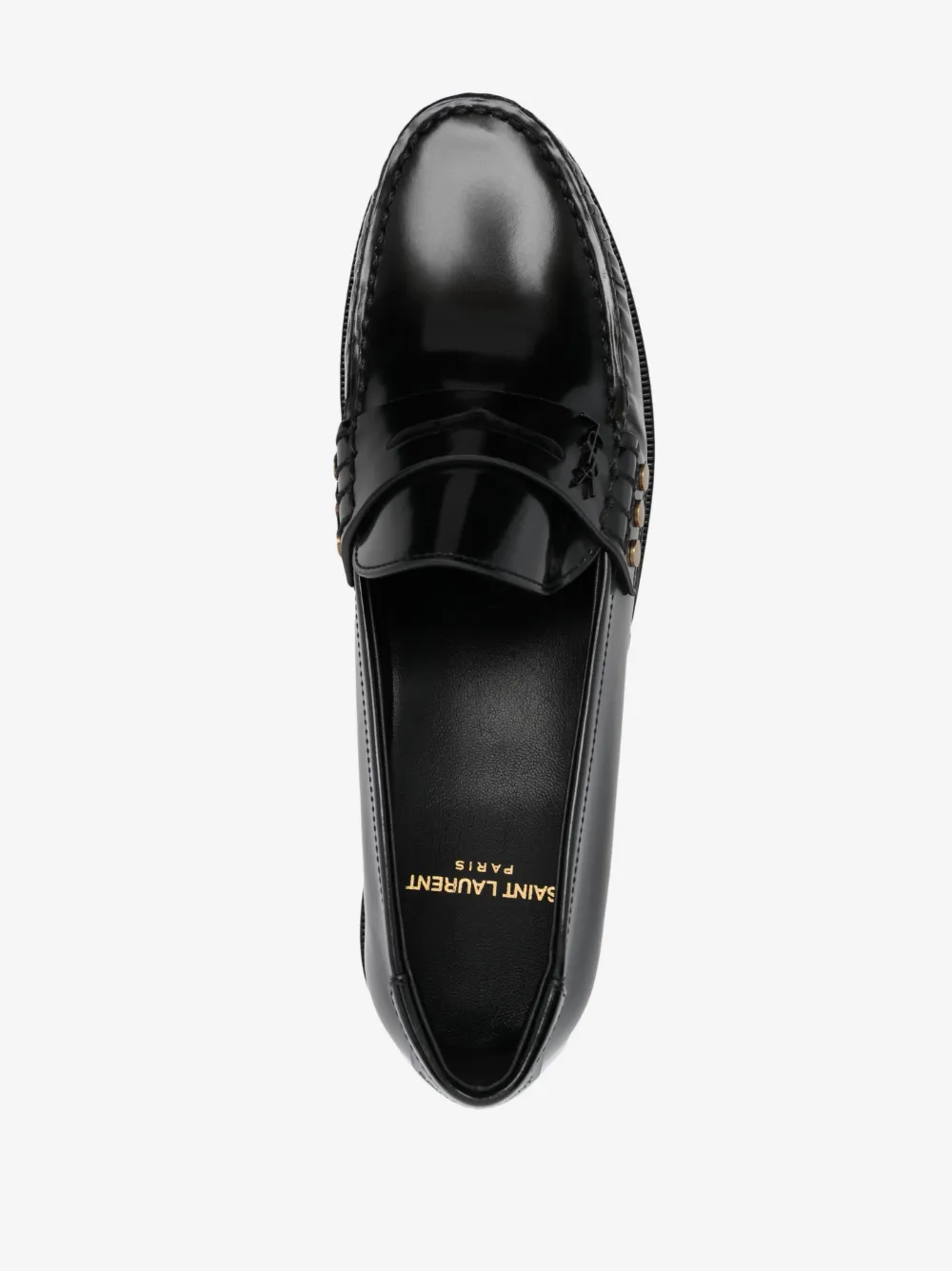 Saint Laurent Schuhe penny-slot Leather Loafers | Black  display picture 1